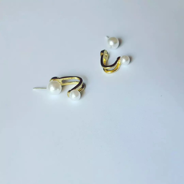 Pearl earrings - ορείχαλκος, φθηνά