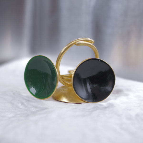 Επίχρυσα Color Happy Ring - χρωματιστό, ιδιαίτερο, επιχρυσωμένα, μπρούντζος, αυξομειούμενα, φθηνά - 4