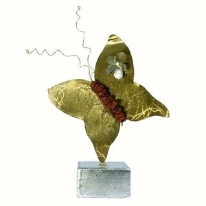 Διακοσμητική πεταλούδα από μέταλλο χρυσό ασημί 24Χ14Χ4 - μέταλλο, πεταλούδα, διακοσμητικά