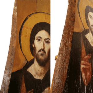 Χειροποίητη Εικόνα Του Ιησού Χριστού Σε Ξύλο 44x22cm - πίνακες & κάδρα, πίνακες ζωγραφικής, εικόνες αγίων - 3