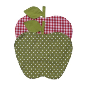 Σετ δύο παιδικά σουπλά (40x30 εκ.) - μήλα - ύφασμα, κορίτσι, αγόρι, σουπλά, για παιδιά