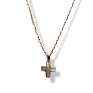 Unisex ασημένιος σταυρός με αλυσίδα 48εκ. - ασήμι, σταυρός, κολιέ, unisex, Black Friday