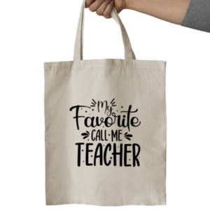 Δώρο για δασκάλα υφασμάτινη τσάντα 40x38 εκατοστά, βαμβακερή μπέζ τσάντα για βιβλία και ψώνια, χειροποίητο δώρο ενθύμιο για δασκάλα - ύφασμα, δώρο, tote