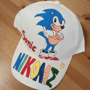 παιδικό καπέλο Jockey με όνομα και θέμα sonic ( σόνικ ) - όνομα - μονόγραμμα, καπέλα, προσωποποιημένα, games - 3