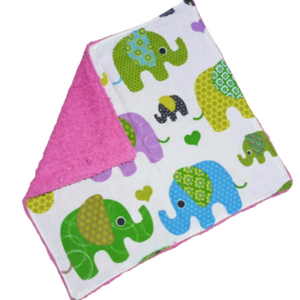 Παιδικό σουπλά ελεφαντάκια ( 30 χ 27 εκ.) - πετσέτα, χειροποίητα, σουπλά