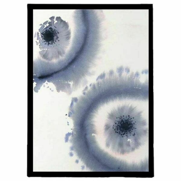 Κάδρο " blue eye " με ξύλινη κορνίζα σε φυσικό ή μαύρο χρώμα (32 χ 22 εκ. ) - πίνακες & κάδρα, διακόσμηση σαλονιού