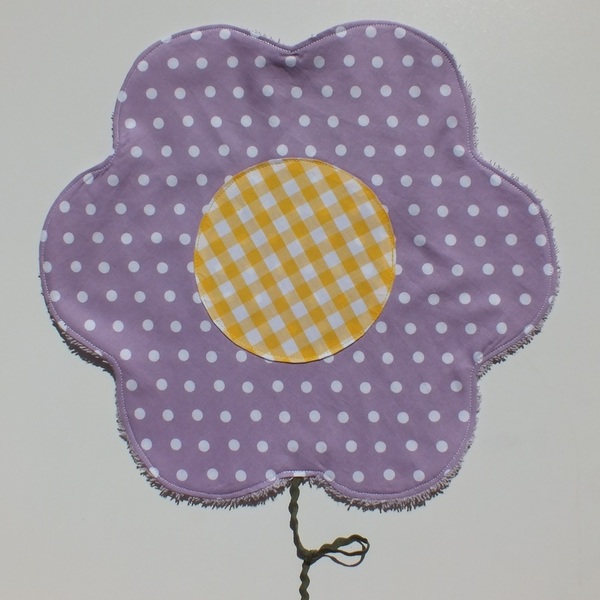 Παιδικό σουπλά (35x35 εκ.) 1 τεμάχιο - λουλούδι - ύφασμα, κορίτσι, χειροποίητα, σουπλά, για παιδιά - 2