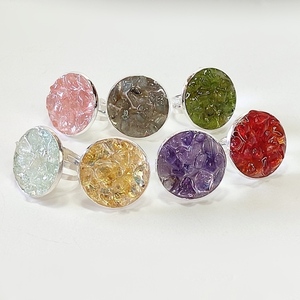 Δαχτυλίδι ροζ με ημιπολύτιμες πέτρες - ημιπολύτιμες πέτρες, γεωμετρικά σχέδια, μεγάλα, αυξομειούμενα, φθηνά - 5