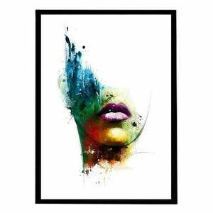 Κάδρο " face 1 " watercolor art print - ΨΗΦΙΑΚΟ ΑΡΧΕΙΟ - Α4 ( 21 χ 29,70 εκ. ) - πίνακες & κάδρα, αφίσες, διακόσμηση σαλονιού