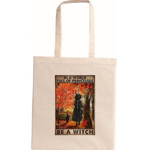 tote bag οικολογική-BE A WITCH- - ύφασμα, μεγάλες, all day, tote, φθηνές