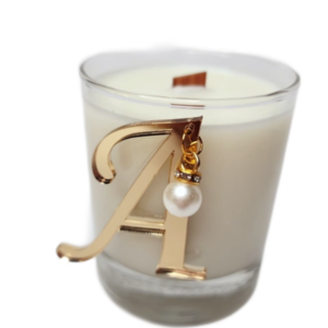 Χειροποίητο κερί σόγιας με μονόγραμμα και άρωμα της επιλογής σας 280 ml - αρωματικά κεριά