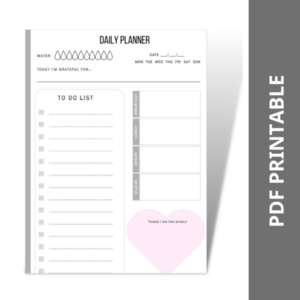 Daily Planner, A4, PDF Printable - κάρτες