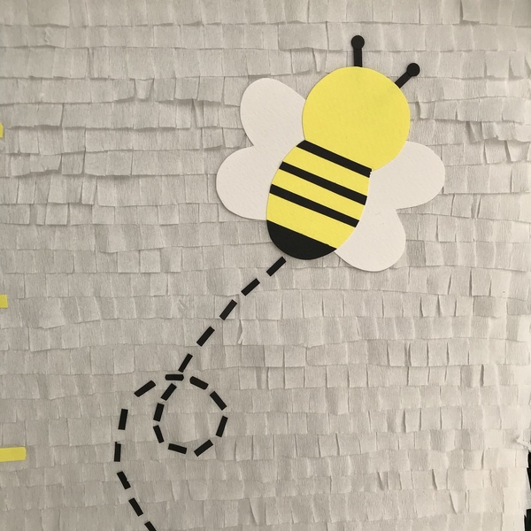 Πινιάτα μπιμπερό με μέλισσες ύψος 54 εκ. - πινιάτες, baby shower - 5