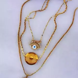 New golden necklaces - αλυσίδες, ορείχαλκος, κοντά, ατσάλι