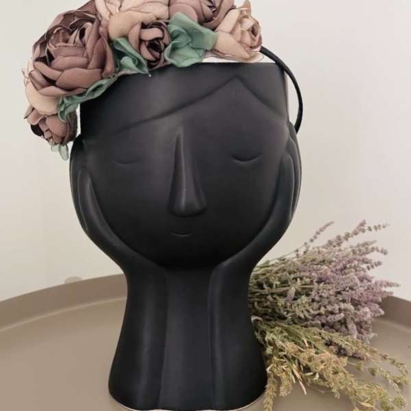 Κορώνα λουλουδιών σε πούδρα αποχρώσεις - ύφασμα, νήμα, πλαστικό, μέταλλο, headbands - 4