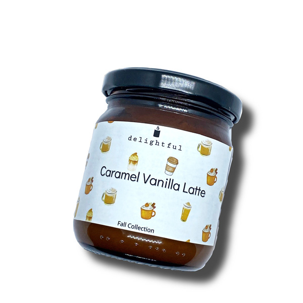 Caramel Vanilla Latte Αρωματικό Κερί 150gr - αρωματικά κεριά, φθινόπωρο - 3