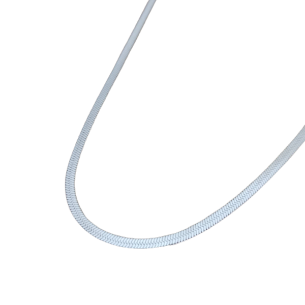 ατσάλινο κολιέ 'snake chain ' πλάτος 0,3 cm ασημί - αλυσίδες, κοντά, ατσάλι