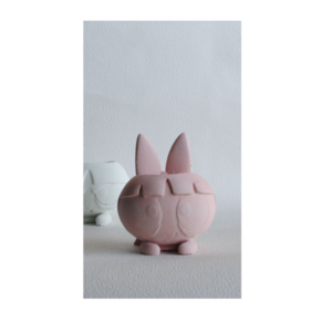 Διακοσμητικό Γλαστράκι Powerpuff Girls Blossom από τσιμέντο 14 cm | Concrete Decor - τσιμέντο, κασπώ - 5