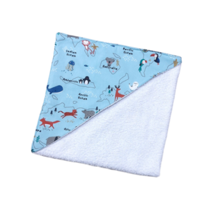 Βρεφική πετσέτα κάπα 70 εκ χάρτης - δώρα για βάπτιση, δώρα για μωρά, σετ δώρου, πετσέτες