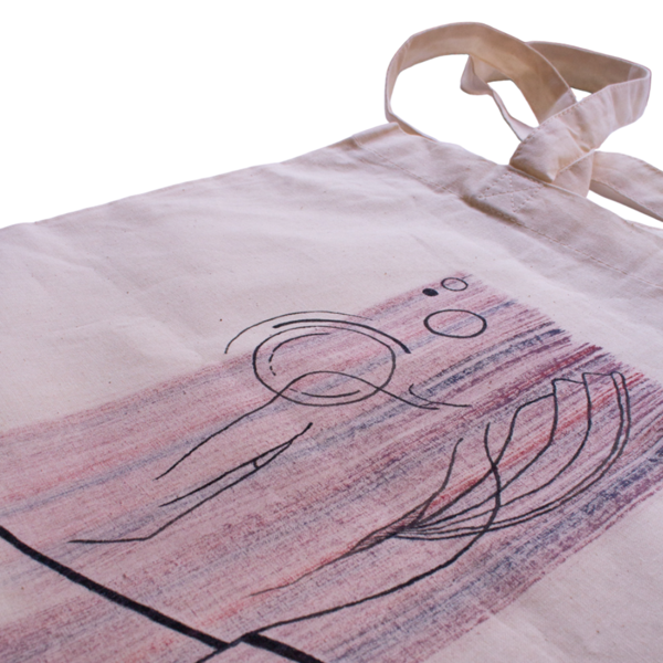 Πάνινη τσάντα - Tote bag - The fairy - ύφασμα, ώμου, all day, tote, πάνινες τσάντες - 2