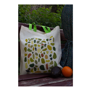 Πάνινη τσάντα - Tote bag - The green - ύφασμα, ώμου, all day, tote, πάνινες τσάντες - 3