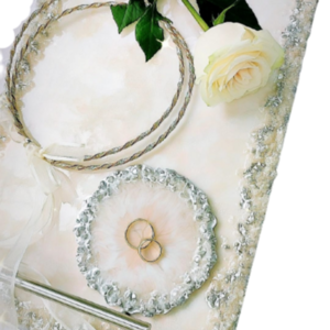 Δίσκος γάμου με ασημί λεπτομέρειες από υγρό γυαλί - δίσκος, είδη γάμου, δίσκοι σερβιρίσματος