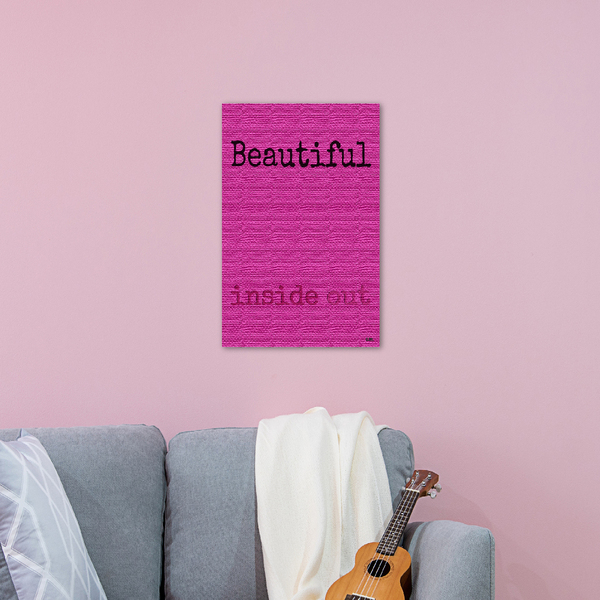 Αφίσα ArtPrint | Beautiful inside out| Διαστάσεις 29,7*42 εκ. A3 | Εκτύπωση ματ σε χαρτί 170 γρ | Χρώματα φούξια - αφίσες - 3