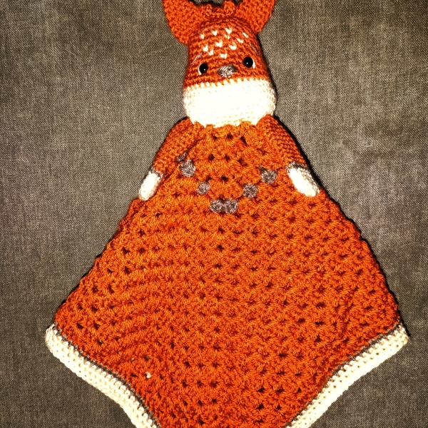 Κουβερτάκι αγκαλιάς Αλεπού - διάμετρος 50 cm - κορίτσι, αγόρι, δώρο γέννησης, κουβέρτες - 3