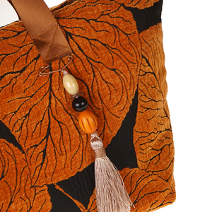 Μεγάλη Υφασμάτινη Τσάντα Φθινόπωρινα Φύλλα - ύφασμα, ώμου, μεγάλες, all day - 3
