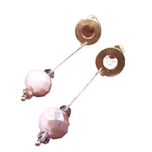 Μακριά σκουλαρίκια «Crystal pendulum» με κρύσταλλα-5εκ - ατσάλι, κρεμαστά, μεγάλα, καρφάκι, φθηνά