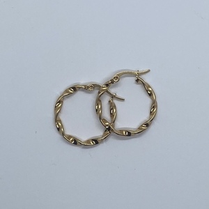 Gold Hoops - κρίκοι, ατσάλι - 2
