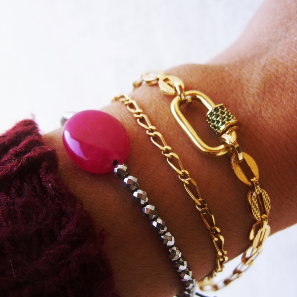 Amazing bracelets - ημιπολύτιμες πέτρες, ατσάλι, χεριού, αυξομειούμενα