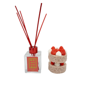 Κερί Σόγιας Τούρτα Κόκκινη Με 100ml Strawberry Αρωματικό Χώρου - σόγια, φυτικό κερί, κερί σόγιας, αρωματικά χώρου, 100% φυτικό