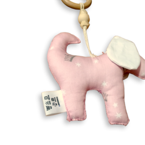 Μασητικός ξύλινος κρίκος με υφασμάτινο παιχνίδι σκυλάκι ροζ με σχέδιο κορόνες για βρέφη απο 0+ ετών/Με υποαλλεργικό γέμισμα/Διαστάσεις 30×18 εκ. - κορίτσι, αγόρι, βρεφικά, μασητικά μωρού - 4