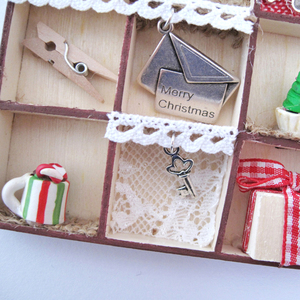 Ξύλινο Χριστουγεννιάτικο κρεμαστό διακοσμητικό για το σπίτι 9x9x1,2 εκ. - διακοσμητικό, ξύλο, χριστουγεννιάτικα δώρα, στολίδια - 3