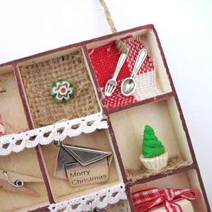 Ξύλινο Χριστουγεννιάτικο κρεμαστό διακοσμητικό για το σπίτι 9x9x1,2 εκ. - διακοσμητικό, ξύλο, χριστουγεννιάτικα δώρα, στολίδια - 4