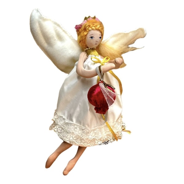Άγγελος γούρι ,πάνινο κουκλάκι,,28cm ύψος - ύφασμα, κορίτσι, διακοσμητικά, αγγελάκι, γούρια