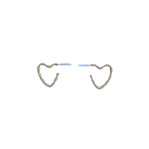 Σκουλαρίκι καρδιά 27x28mm ε-χρυσο - επιχρυσωμένα, ορείχαλκος, καρδιά, μικρά, boho