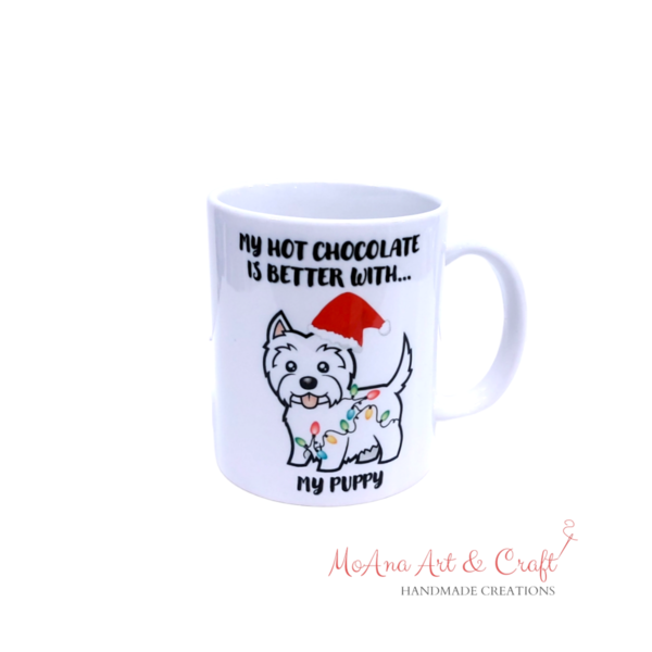 Χριστουγεννιάτικη προσωποποιημένη κούπα σκυλάκι 325ml - γυαλί, σκυλάκι, χριστουγεννιάτικα δώρα, είδη κουζίνας, προσωποποιημένα - 2