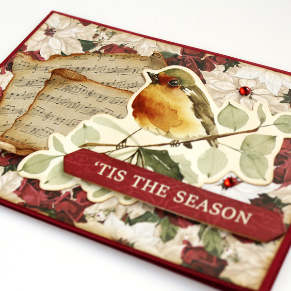 Χριστουγεννιάτικη κάρτα "'tis the season" - χαρτί, merry christmas, ευχετήριες κάρτες - 2