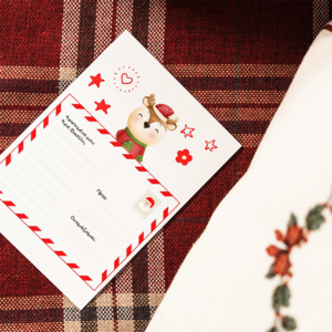 Εκτυπώσιμο γράμμα στον Άγιο Βασίλη με μικρό τάρανδο Α4 - χριστουγεννιάτικα δώρα, άγιος βασίλης, κάρτες, για παιδιά