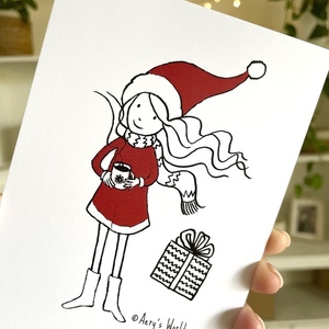 χριστουγεννιάτικη ευχετήρια κάρτα - χριστουγεννιάτικα δώρα - 3
