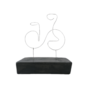 Διακοσμητικό ποδήλατο σύρμα&τσιμέντο ορθογώνιο ανθρακί 9,5εκΧ12εκ - τσιμέντο, διακοσμητικά, διακόσμηση σαλονιού, ειδη δώρων