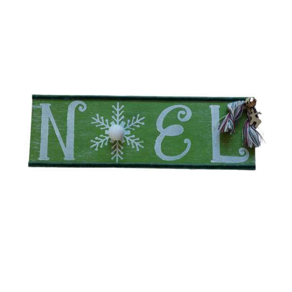 Χριστουγεννιάτικη Διακοσμητική Επιγραφή "Νοel" - ξύλο, vintage, διακοσμητικά, χιονονιφάδα