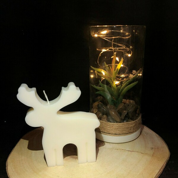 Φυτικό κερί τάρανδος - αρωματικά κεριά, χριστουγεννιάτικα δώρα - 2