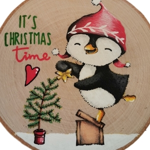 Προσωποποιημένο χειροποίητο χριστουγεννιάτικο ξύλινο στολίδι για παιδιά - ξύλο, χριστουγεννιάτικα δώρα, στολίδια - 2