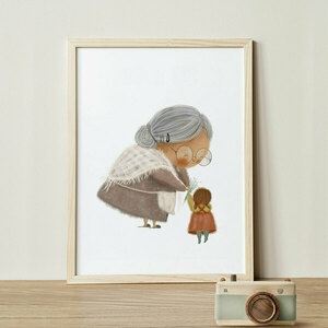 Παιδικό κάδρο "Η γιαγιά μου" - πίνακες & κάδρα, κορίτσι, αγόρι, παιδικά κάδρα - 3