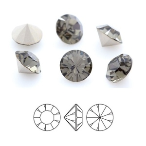 Δερμάτινο βραχιολάκι με Swarovski, Black diamond - δέρμα, swarovski, χεριού, αυξομειούμενα - 3