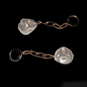 Σκουλαρικια "Styliani"με pearl shell και επιχρυσωμενο ατσάλι - ημιπολύτιμες πέτρες, επιχρυσωμένα, ατσάλι, κρεμαστά, μεγάλα - 2