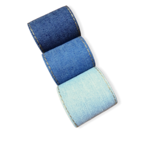 Σετ με 9 τζιν κορδέλες 1-3 cm/Γαλάζιο, μπλε, μπλε σκούρο/1 μέτρο - για τα μαλλιά, υλικά κοσμημάτων, υλικά κατασκευών - 5